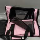 Henkelion Pet Carrier for Small Medium Cats Dogs Puppies up to 15 Lbs, TSA Airline Approved, Soft Sided, Collapsible Travel - Pink (17.0"L x 11.0"W x 11.0"H)