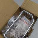 TAILI Sponge Holder for Kitchen Sink with Strong Suction Cup, Rustproof Aluminum Sink Caddy for Sponges, Brushes, Stoppers & Scrapers, Silver (6.1" x 3.5")