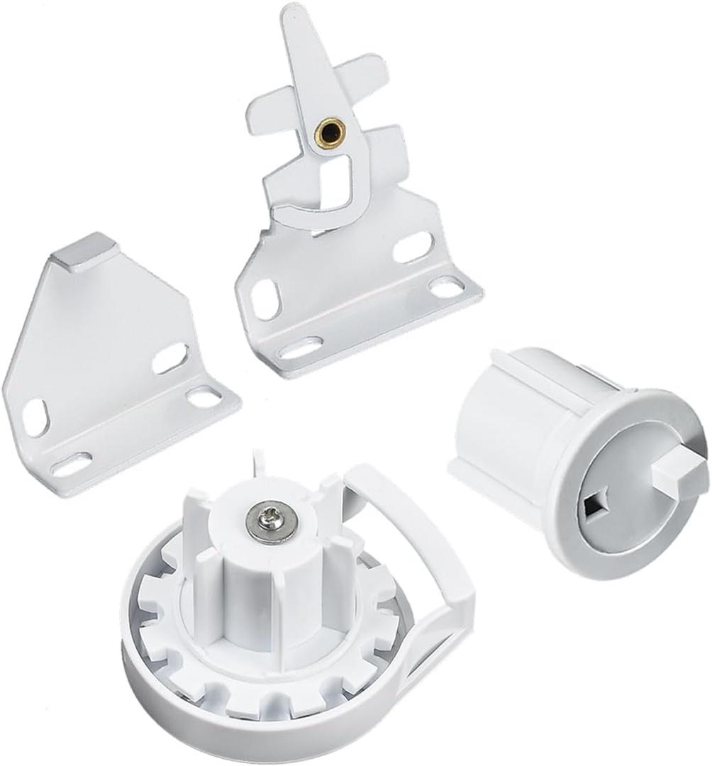 Roller Shade Installation Brackets for 1-1/2"(38mm) Tube, Compatible with ROLLEASE R3/R8 Clutch Systems (RB360) - White