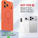 Faiono Magnetic for iPhone 17 Pro Case [Full Camera Protection][Military-Grade Protection][Compatible with MagSafe] Shockproof Protective Slim Phone Case for iPhone 17 Pro, Orange