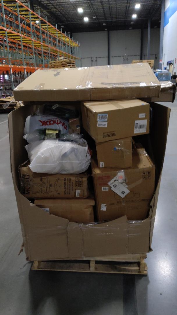 pallet of salvage items