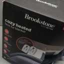 Brookstone Electric Heated Plush Blanket w/ 10 Heat Settings - Adjustable Timer, 12-Hour Auto Shut Off - Machine Washable & Dryer Safe - Polyester Velvet Blanket, Full Size 77in x 84in - Charcoal