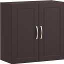 SoBuy Wall Cabinet, Bathroom Storage, 23.6 x 11.8 x 23.6 in, MDF, Brown | Standard Floating Wall Storage Cabinet With Flexible Shelf Layout, Universal Cabinet For Daily Home General Storage