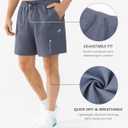 Cosmolle Men's 7" Quick Dry Stretch Hiking Shorts for Running Fishing and Outdoor Adventure with Multi Pockets (Gray, XL)