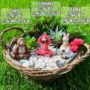 Mood Lab Garden Figurines - Flamingo, Llama & Sloth Set (3 pcs) in Yoga Meditation Pose - Miniature Decorative Statues - Outdoor & Indoor Decor