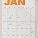 Dry Erase Undated Wall Calendar – 12 Color-Coded Monthly Prints, A3 Size (11.7 × 16.5 inches), Premium 400 gsm (14 pt) Thick Bristol Paper, Large 1.7 × 2.5 in Daily Writing Boxes, Glossy Reusable Surface, Flat-Packed, European-Quality Print