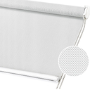 ChrisDowa Light Filtering Roller Shades, with 5% Openness Solar Screen, UV Protection Fabric. Solar Semi Sheer Roller Blinds for Office and Home. Easy to Install.Off White,33" W x 72" H