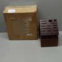 Cooks Standard Acacia wood Knife Block Holder without Knives, 25 Slot X-Large Universal Countertop Butcher Block Kitchen Knife Stand for Easy Kitchen Storage