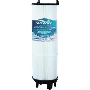 Vexca® 25021-0200S Swimming Pool Filter Cartridge Compatible with S7M120 Inner Filter Cartridge, Sta-Rite System 3, SR300, 100 Sq.Ft.