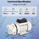 AC 110V-120V DEF Transfer Pump Kit. 400W, 10.6 GPM (40 LPM), 23 PSI DEF Pump Kit Compatible with U.S. Plug. Includes Urea Gun, K24 Flowmeter & AccessoriesWhite