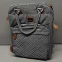 BabbleRoo Diaper Bag Backpack - Baby Essentials Travel Tote - Multi Function Water Resistant Diaper Bag, Travel Essentials Baby Bag with Changing Pad, Stroller Straps & Pacifier Case - Dark Gray, Large