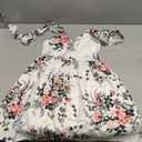 PopReal Mommy and Me Dresses Floral Mom and Daughter Matching Outfits Spaghetti Strap Sleeveless Dress Beach Mini Sundress, 130