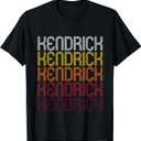 Kendrick Retro Wordmark Pattern - Vintage Style T-shirt T-Shirt (Small, Black)