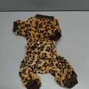 XPUDAC Dog Sweater Leopard Fleece Dog Pajamas for Small Medium Dogs Girl Boy Pet Winter Clothes for Winter Christmas(Small) (Small(Chest:13-14.9"))