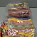 Fainne 120 Pack Mesh Pencil Pouch Mesh Zipper Pouch 9" x 4.7" Pencil Case Bulk Multipurpose Cosmetics Toiletry Small Bag for Office Travel(Multicolored Stripes Colors)