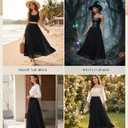 Scarlet Darkness Maxi Skirt for Women Boho Lace Flowy Long Renaissance Skirts with Pockets (S)