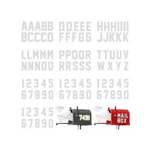 100 Piece Reflective Mailbox Number Stickers, Self Adhesive Reflective Capital Letter Sticker, Number Decals Vinyl Mailbox Decals for Bin, Window, Door(2 Inch,White)