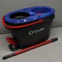 O-Cedar EasyWring Microfiber Spin Mop, Bucket Floor Cleaning System, Red, Gray, Standard