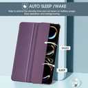 ProCase Smart Case for iPad Pro 11 Inch M5 2025/M4 2024 (Model: A3357/A3358/A3359/A2836/A2837/A3006), Slim Folio Stand Hard Back Shell Protective Tablet Cover for iPad Pro 11" 6th/5th Gen -Darkpurple