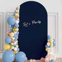 Wokceer 7.2FT Wedding Arch Cover Spandex Fitted Wedding Arch Stand Covers Round Top Navy Blue Chiara Arch Cover for Birthday Party Ceremony Banquet Decoration