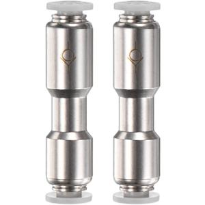 5/32" OD Check Valve, Nickel Plated Brass Push to Connect Fitting One Way Check Valve for Tire Pump/Aquarium Air Pump/Gas Pipeline, Quick Release Fitting [Grey]