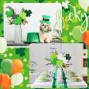 24 Pcs St Patricks Day Decorations Wooden Shamrock Picks Sticks 8.27" Double Sided Lucky Decorative Branches Shamrock Vase Filler Table Centerpiece for Irish Party Home Decor(Stylish)