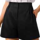 NIMIN Shorts for Women Dressy Casual High Waisted Tailored Trouser Shorts Wide Leg 2026 Summer Fashion Outfits with Pockets (M)