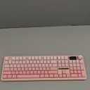 AULA F108 PRO - Wireless Mechanical Keyboard with Screen & Knob,Full Size Keyboard with 8000mAh Battery,Pre-lubed Switches,Side Printed PBT Keycaps,RGB Backlit Hot Swappable Custom Gaming Keyboards (Pink)