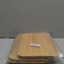3 Pack 12 x 8 x 0.8 Inches Bamboo Serving Platter Tray, Bamboo Tray Cheese Plate Rectangular Platter for Fruit, Appetizer, Cheese