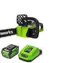 Greenworks G-MAX 40V 16-Inch Cordless Chainsaw, 4AH Battery and Charger and 16-Inch Chainsaw Bar & Chain Combo 2904502 included