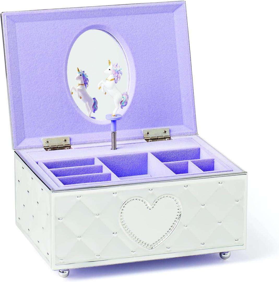 Lenox Childhood Memories Music Unicorn Jewelry Box, 2.35, Metallic