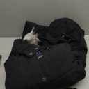 Women's Winter Hooded Coat Waterproof Down Long Jacket Warm Parka Thicken Puffer Coat with Removable Fur Hood (Large, Black)