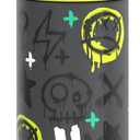 THERMOS FUNTAINER 16 Ounce Stainless Steel Vacuum Insulated Bottle with Wide Spout Lid, Graffiti Boy