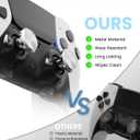Metal Thumbsticks & Back Paddles for PS5 Edge Controller, Analog Thumb Sticks Caps Replacement Kit for PS5 Dual Sense Edge Stick Module, 6 Joysticks, 4 Back Buttons, Silver