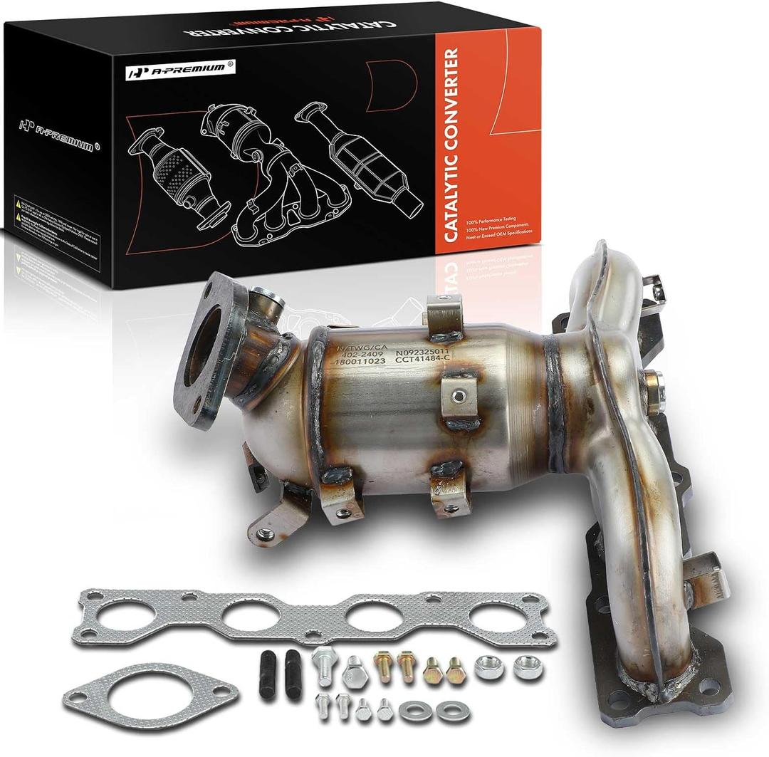 A-Premium Front Exhaust Manifold Catalytic Converter with Gasket Kit Direct-Fit Compatible with Kia Sportage 2011-2016 & Hyundai Tucson 2010-2015, E.P.A. Compliant