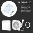 4" Exhaust Fan, 50CFM Quiet Small Window Wall Mount Vent Extractor Fan for Kitchen Bathroom Workshop Garage (US Cord)
