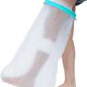 Cast Covers for Shower Leg, Waterproof Cast Cover for Showering, Cast Protector for Shower Leg Adult, Shower Boots for Foot after Surgery, Knee, Ankle, Foot (Diameter - 9.8") Extra Large (Blue)