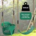 Dolibest Toddler Swing Set Accessories High Back Full Bucket Swing Seats w/Adjustable Rope and 4 Locking Carabiners, Cute Elephant Shape Design 600LB Capacity (2 Pack)
