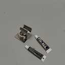 Shower Head Holder All Metal Handheld Shower Wand Bracket Adhesive Shower Wall Mount Holder Brass Shower Spray Holder Brushed Nickel, Drill Free Glue Installation