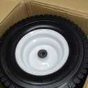 GICOOL 13x6.50-6 Tire and Wheel, 13x6.5-6" Flat-free Lawn Mower Tires, 3-6.5 Centered Hub, 3/4" or 5/8" Bearing, Universal Fit Garden Tractor Front Wheels, 4 Ply, V-Turf Pattern, 2 Pack