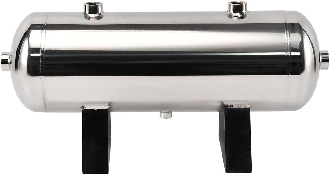 2.5Gallon 304 Stainless Steel High Pressure Mini Small Portable Air Tank Air Reservoir Water Storage Tank (10L-SG)