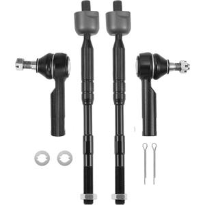 BDFHYK 4pcs Tie Rod Ends Kit Compatible with Toyota Corolla 2009-2019,2*Inner EV801193+2*Outer ES800525