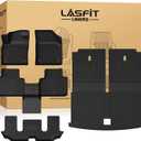 LASFIT Floor Mats for Volkswagen Atlas 2019-2026(Bucket Seat), All-Weather Protection TPE Car Mats 3 Rows Floor Liners & Trunk Mats & Seatback Mats Full Set for VW Atlas Accessories, Black