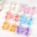 CLLOT 40 Pcs 4.5 Inch Hair Bows for Girls Clips Grosgrain Ribbon Boutique Hair Bow Alligator Clips For Girls Teens Toddlers Kids(Rainbow Colors)