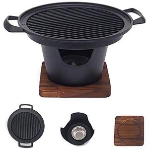 Vctitil Mini Hibachi Grill BBQ Grill Charcoal Grill Alcohol Barbecue Stove Japanese Style Indoor Portable Barbecue Tools BBQ Accessories