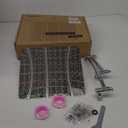 Hibbent Rain Shower Head, 13'' High Pressure Rainfall Square 5 Spray Mode Showerhead with 16" Shower Head Extension Arm, Solid Brass Adjustable Shower Arm Extender, Waterfall fixed Showerheads, Chrome