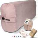 Tumaz Yoga Bolster Set - Rectangular Bolster Pillow for Restorative Yoga, Soft Meditation Pillow with Carry Handle and 8-Feet Strap, Machine Washable Cover