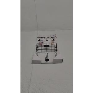 Wall Organizer with Hooks Clips Basket Size 12x24x2.32 in
