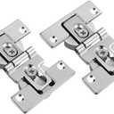 2pcs Inner Opening Folding Door Hinge 180 Degree Flat Hinge Wardrobe Folding Door Sliding Door Double Cup Folding Hinge Concealed Folding Door Sliding