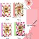 2 x Colodeol 4 Pcs 12.8" Mother's Day Bags with Tissue PaperMedium Large Mother's Day Bag with Handles Floral Mother's Paper Treat Candy bags Bulk for Mom Grandma Wife Women
